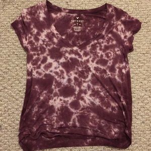 tie dye red american eagle shirt